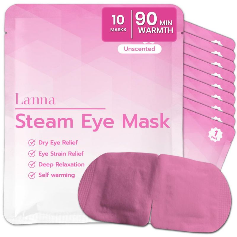 Antifaz térmico LANNA desechable – 10 unidades 120 minutos color rosa