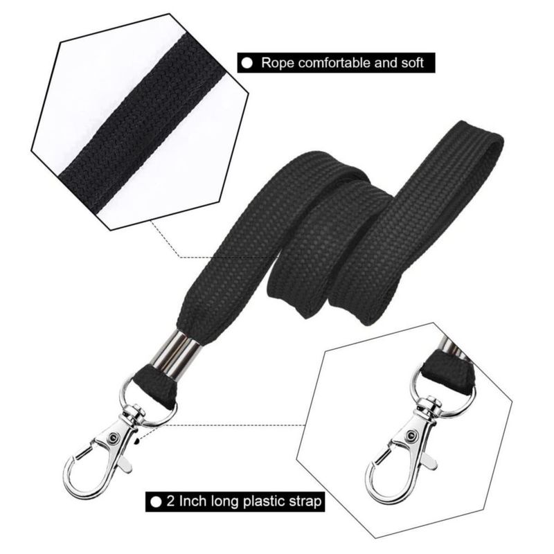 Pack de 2 porta credenciales COOINS con cordón de 46 cm PVC