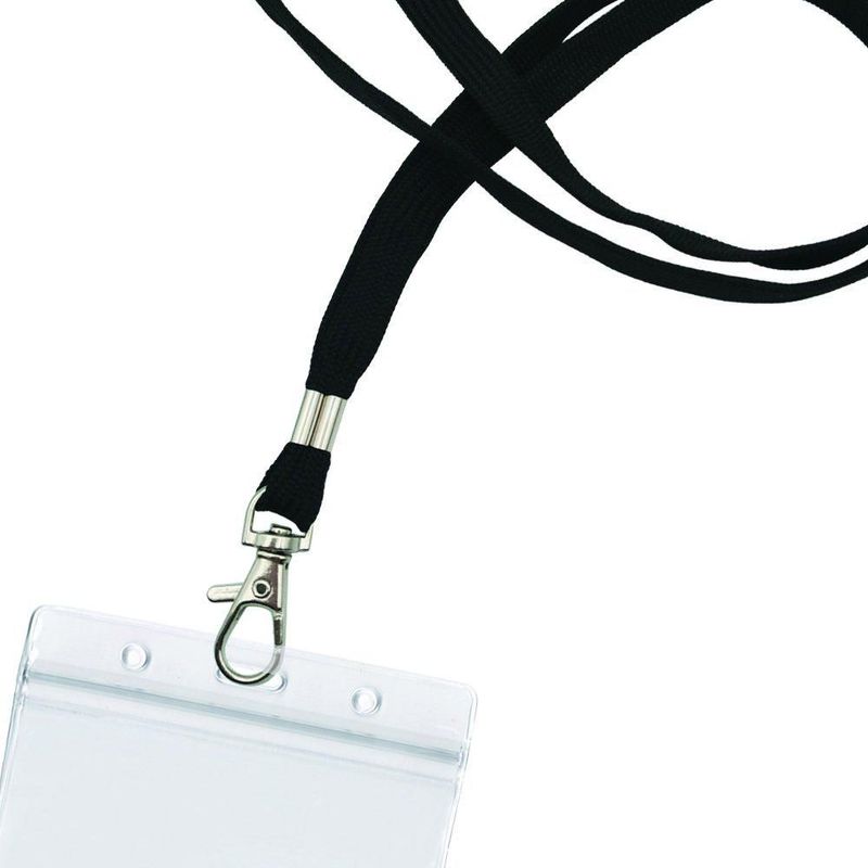 Pack de 2 porta credenciales COOINS con cordón de 46 cm PVC