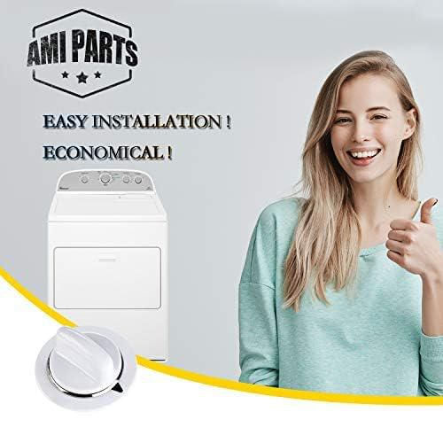 Perilla de Temporizador para Secadora AMI PARTS WE1M654 Blanca 7 cm