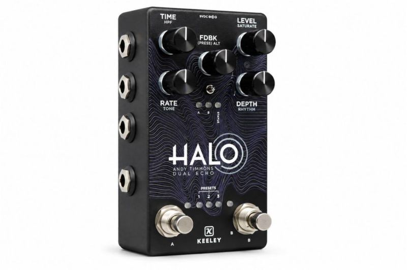 Pedal de Eco Dual Keeley Halo Black Waves Edición Limitada – Firma Andy Timmons