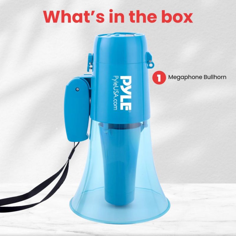 Megáfono Pyle 30W Recargable Resistente al Agua IP‑X5