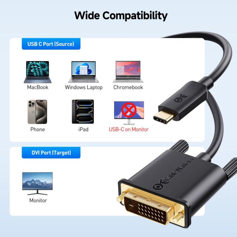 Cable USB-C a DVI Cable Matters 18 m
