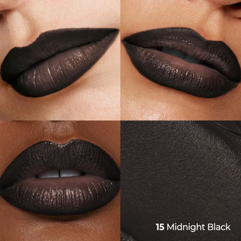 Lápiz de Labios Laka #15 Negro Medianoche a Prueba de Agua Mate