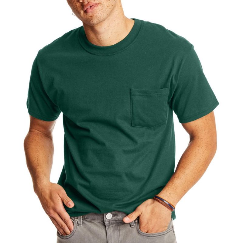 Camiseta Hanes XXX-Large Bosque Profundo con bolsillo