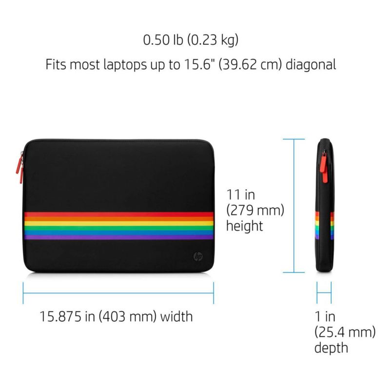 Funda para laptop HP 15 Rainbow Spectrum con protección acolchada