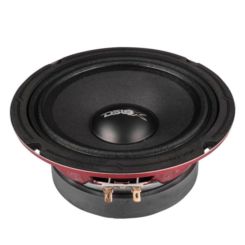 Altavoz DS18 PRO-X6M de 6.5 pulgadas rango medio 500 W aluminio rojo