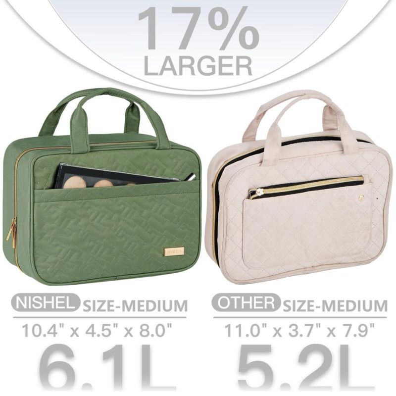 Bolsa de aseo NISHEL 26 cm con colgador organizador de viaje