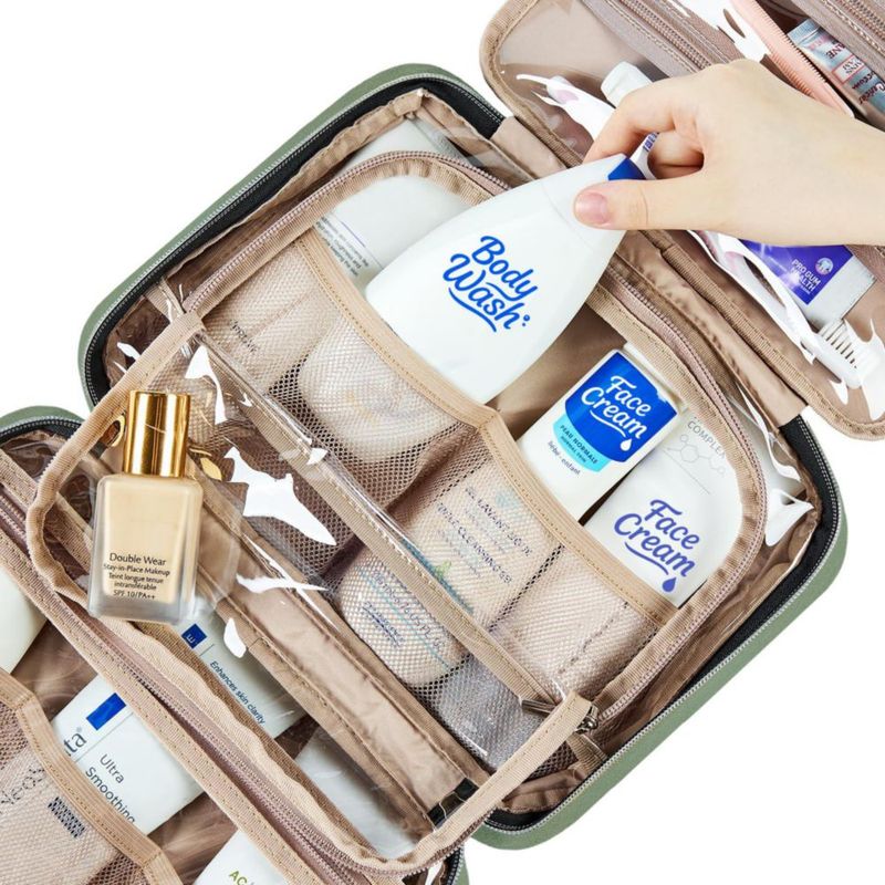 Bolsa de aseo NISHEL 26 cm con colgador organizador de viaje
