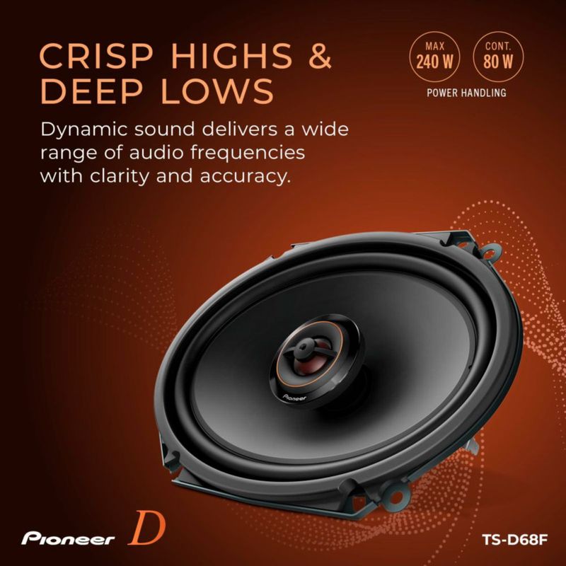 Altavoces para coche Pioneer TS-D68F Serie D 6x8 de 2 vías