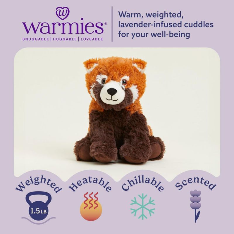 Animal de peluche Warmies Red Panda apto para microondas y pesado