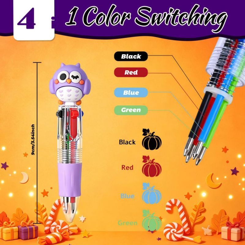 Bolígrafos Zhirlyn 24 unidades 4 en 1 multicolor Halloween