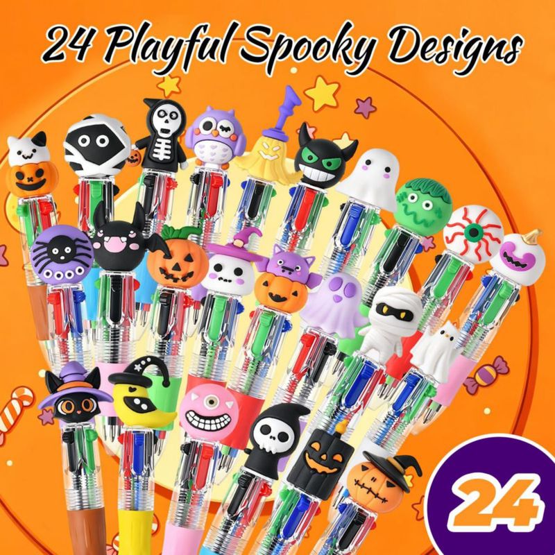 Bolígrafos Zhirlyn 24 unidades 4 en 1 multicolor Halloween