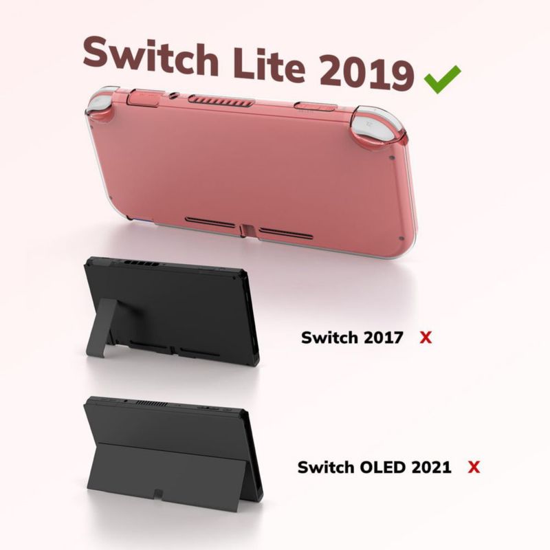 Estuche y Kit 14 en 1 YK YOUNIK para Switch Lite - Rosa Coral