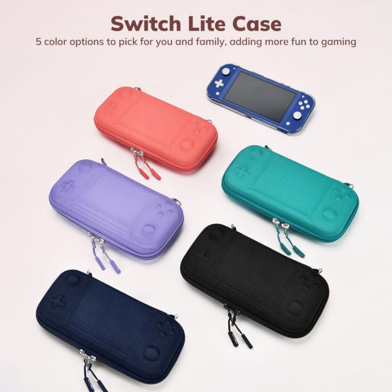 Estuche y Kit 14 en 1 YK YOUNIK para Switch Lite - Rosa Coral
