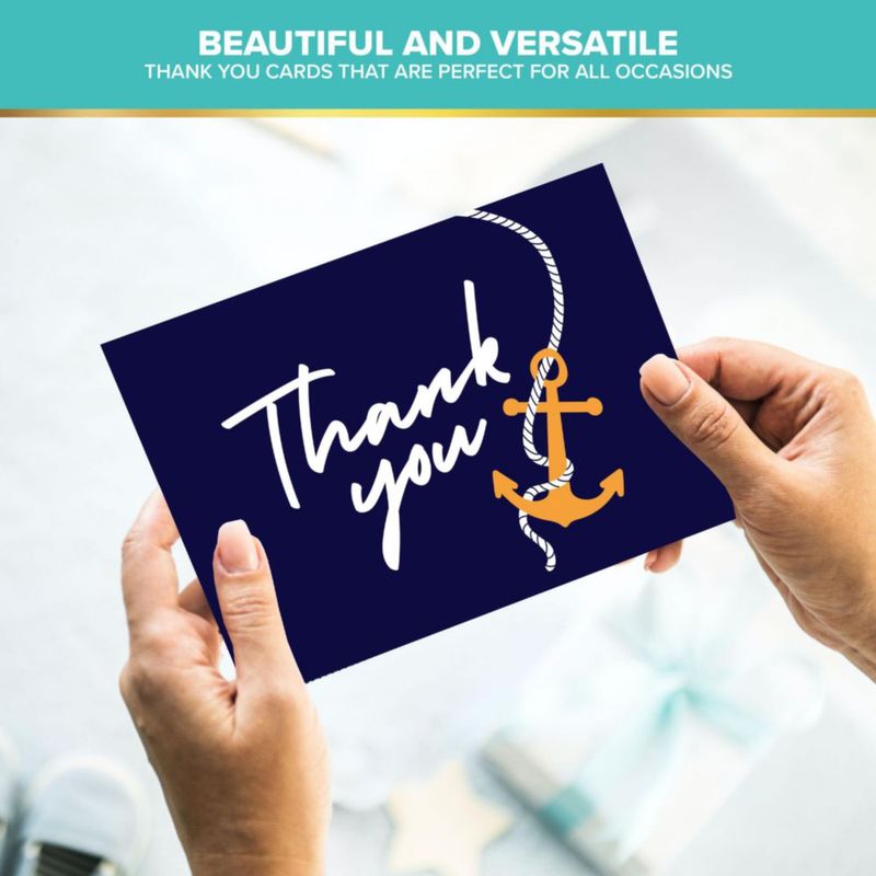 Tarjetas de agradecimiento Decorably 15×10 cm pack de 24 – temática de crucero