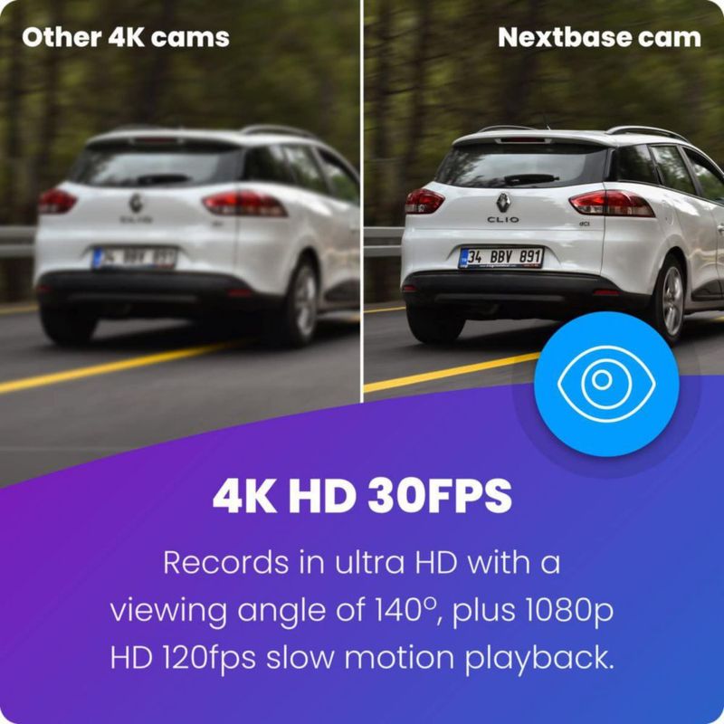 Dash Cam Nextbase 622GW 4K UHD con Wi‑Fi GPS y Bluetooth