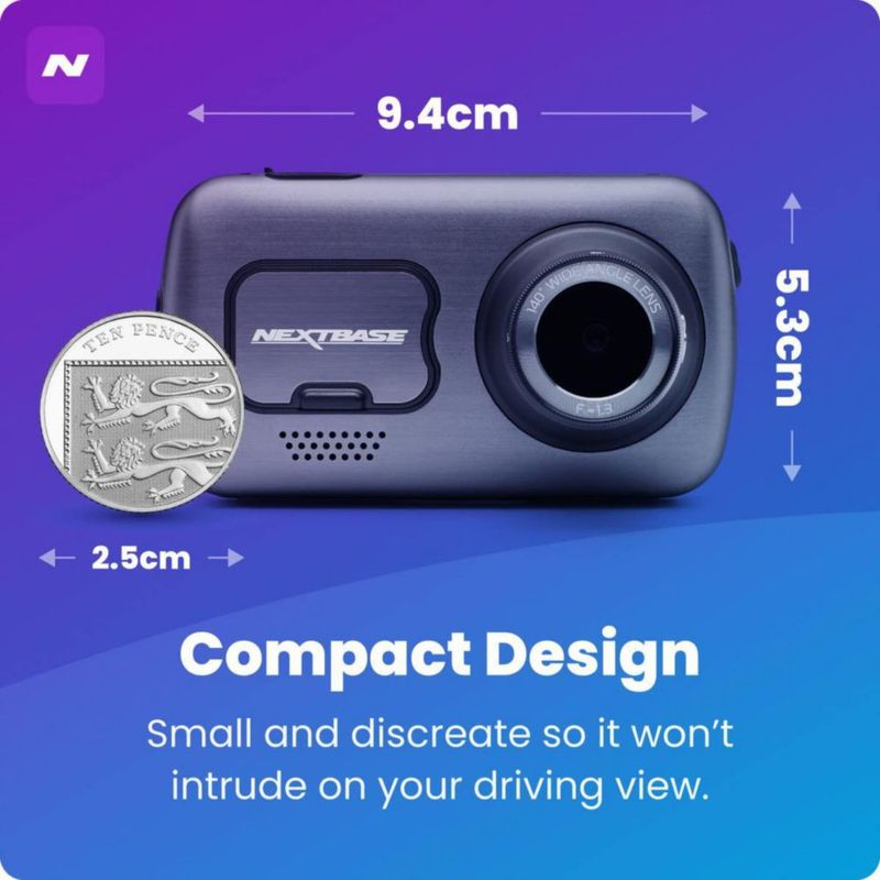 Dash Cam Nextbase 622GW 4K UHD con Wi‑Fi GPS y Bluetooth