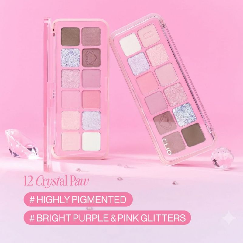 Paleta de sombras de ojos CLIO PROFESSIONAL 12 tonos mate y con brillo