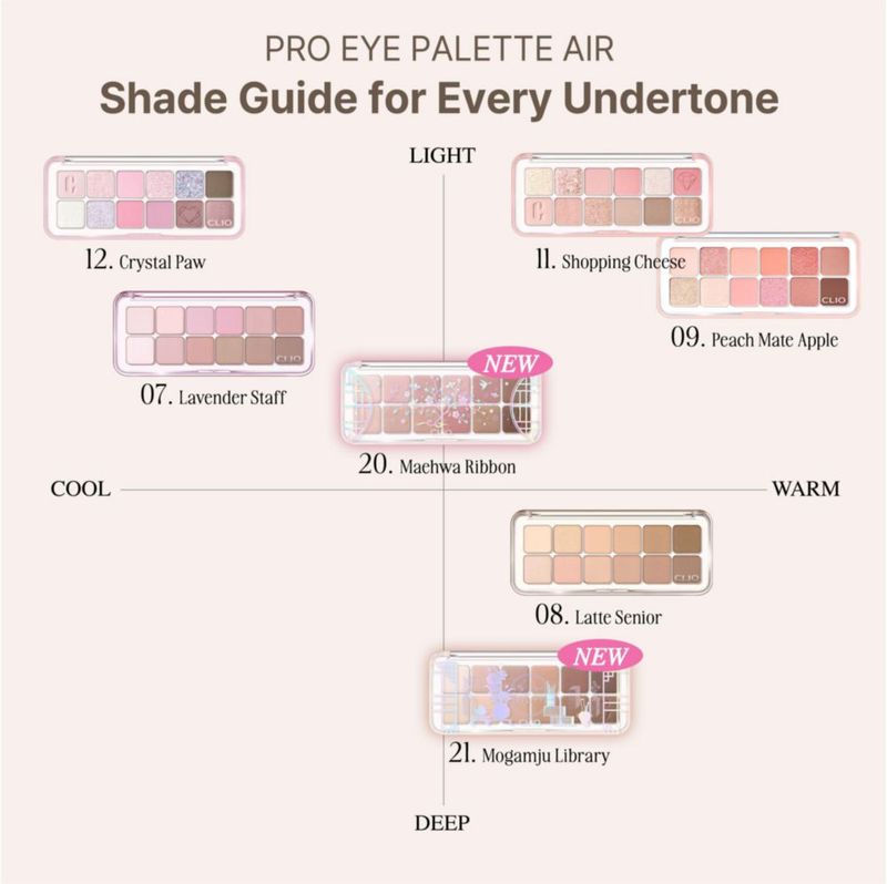 Paleta de sombras de ojos CLIO PROFESSIONAL 12 tonos mate y con brillo