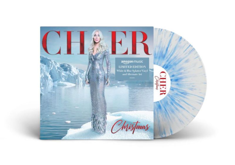 Vinilo WARNER BROS Navidad con salpicadura azul y blanca