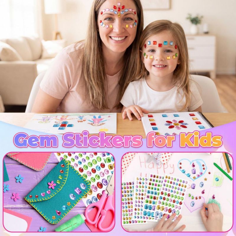 Pegatinas de Strass FEMBW 1200+ Piezas para Manualidades DIY
