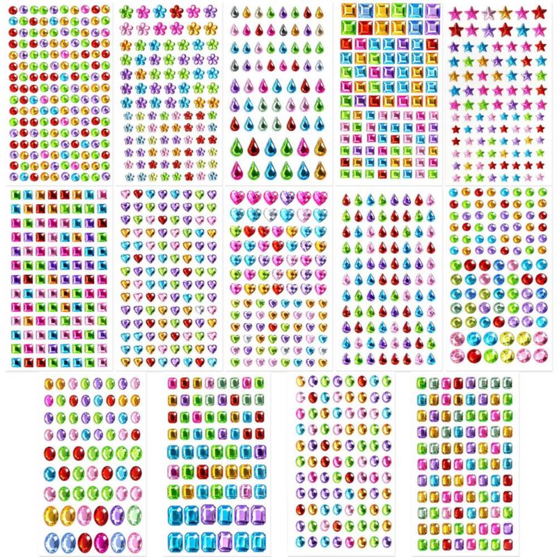 Pegatinas de Strass FEMBW 1200+ Piezas para Manualidades DIY