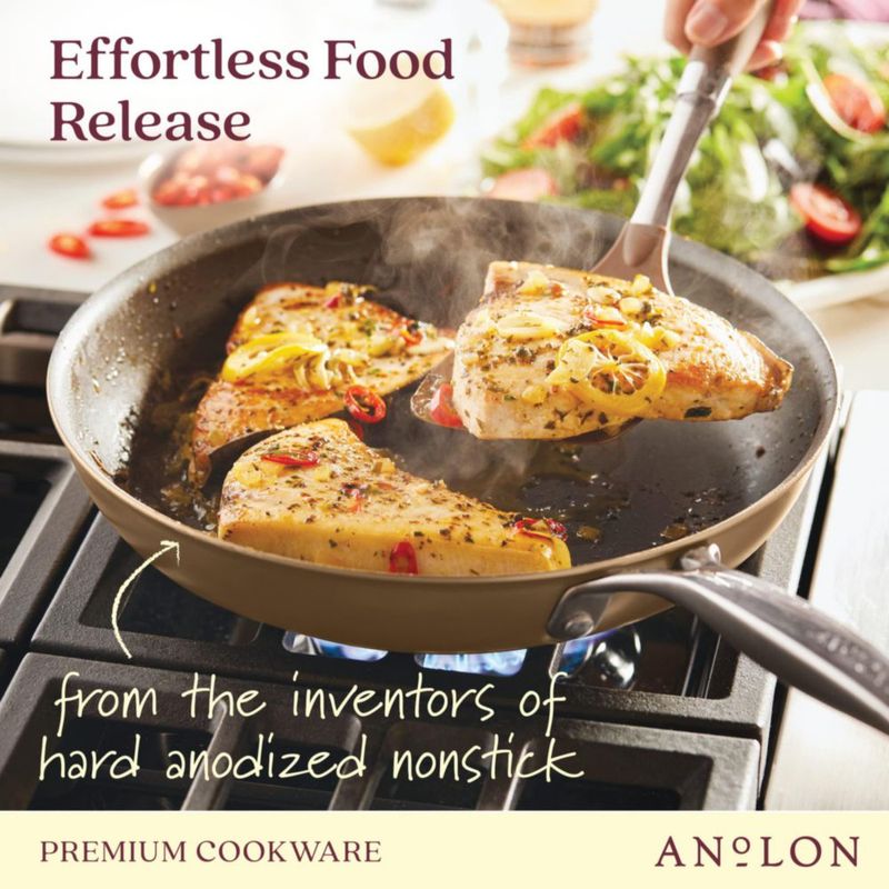 Juego de utensilios de cocina Anolon Ascend anodizado duro antiadherente 10 piezas