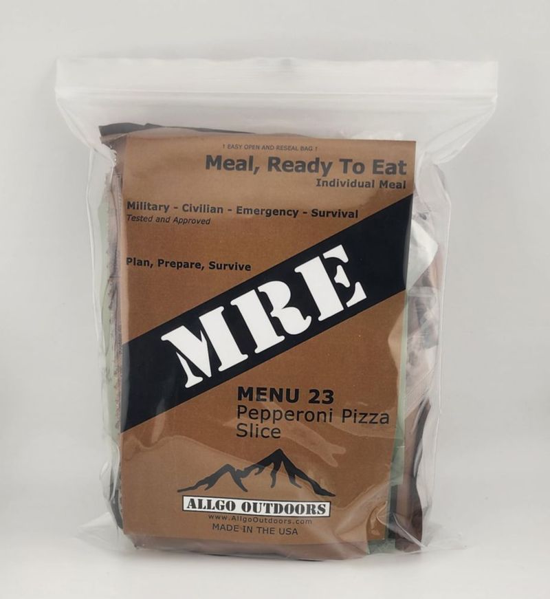 MRE AllGo Outdoors Pizza de Pepperoni Menú 23