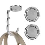 Gancho plegable para bolso kwmobile 34 cm plateado – juego de 2