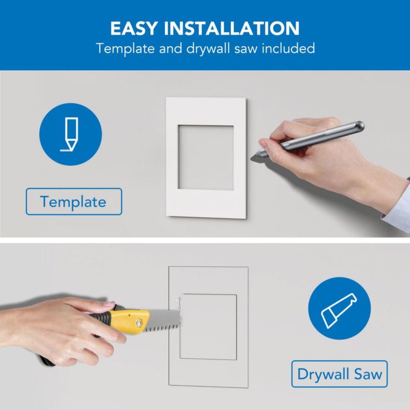 Kit corrector de cables de TV para pared Mount-It! con alimentación empotrada