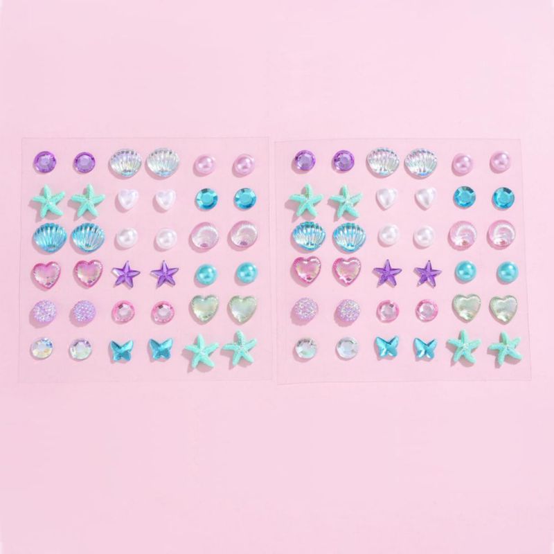 Aretes adhesivos koutey 36 pares para niñas