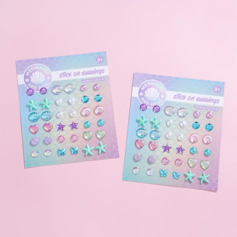 Aretes adhesivos koutey 36 pares para niñas