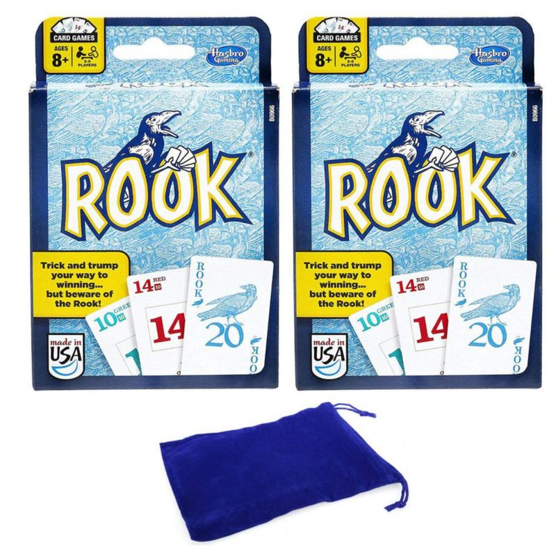 Juego de cartas LUCOBE Rook - Pack de 2 con bolsa de cordón