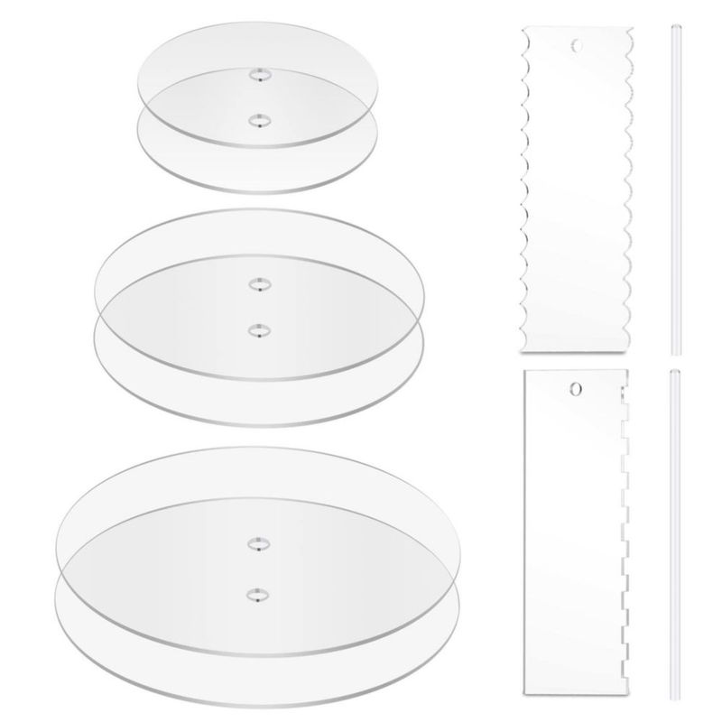 Discos para pastel Ailaxq 17 cm 22 cm 27 cm 6 uds + raspadores