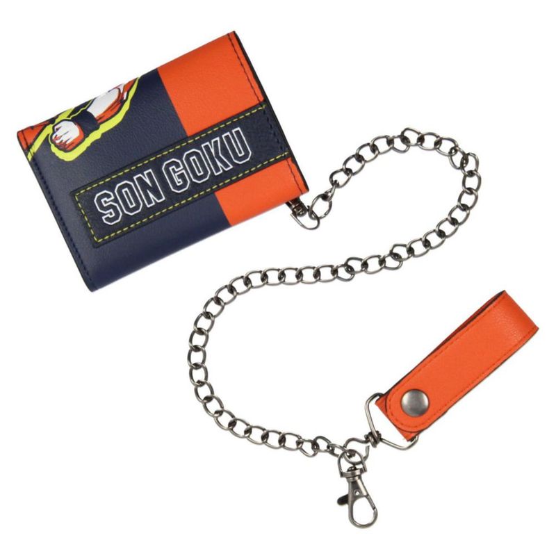 Cartera Bioworld Dragon Ball Z de Tres Pliegues con Cadena – Son Goku