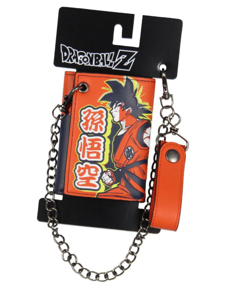 Cartera Bioworld Dragon Ball Z de Tres Pliegues con Cadena – Son Goku