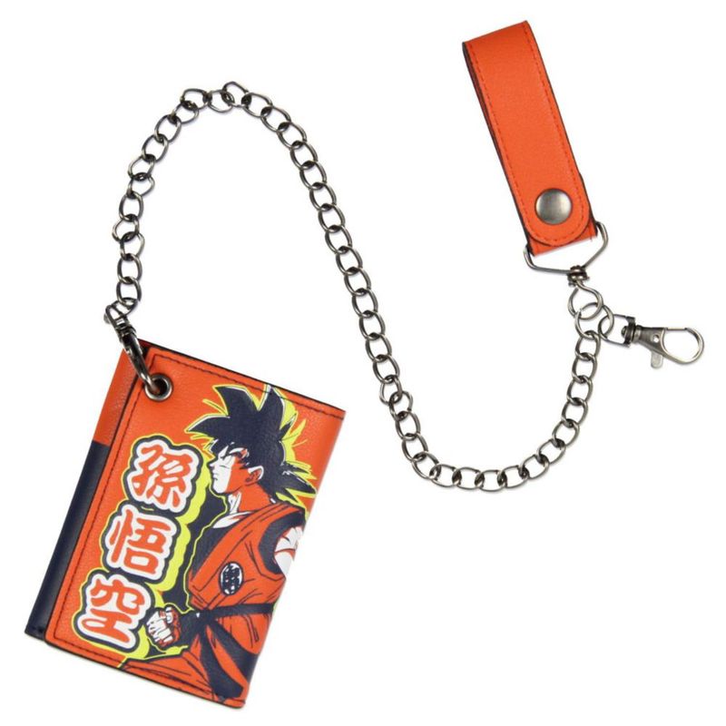 Cartera Bioworld Dragon Ball Z de Tres Pliegues con Cadena – Son Goku