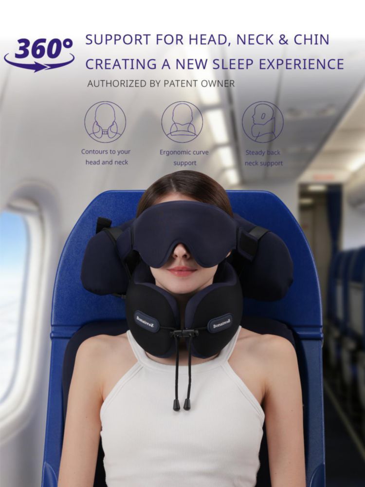 Almohada de Viaje Bonairest para Cuello – Descanso en Avión