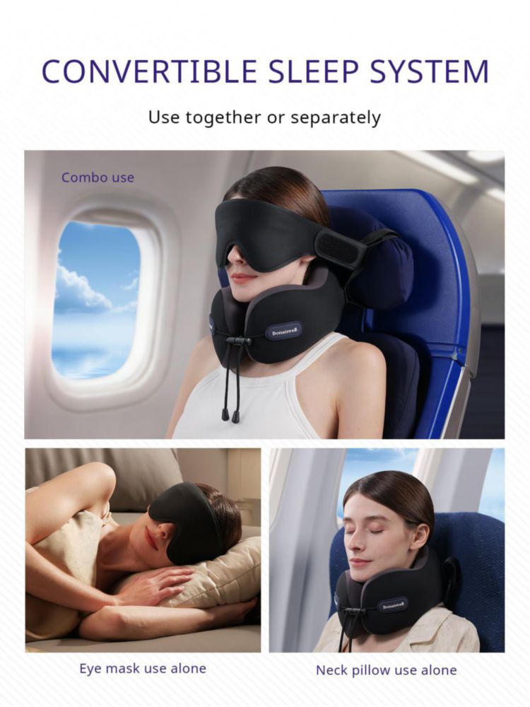 Almohada de Viaje Bonairest para Cuello – Descanso en Avión