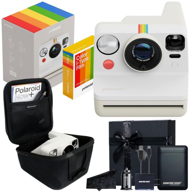 Cámara de película Polaroid Now blanco – paquete Certified Brands