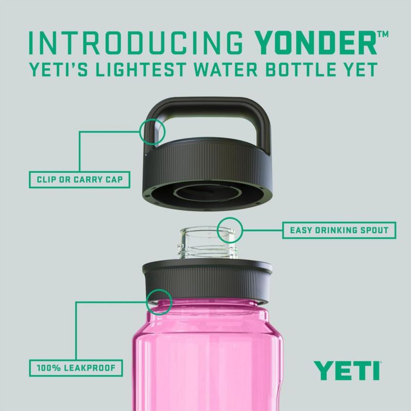 Botella de agua YETI Yonder 600 ml/20 oz con tapa Yonder Chug rosa