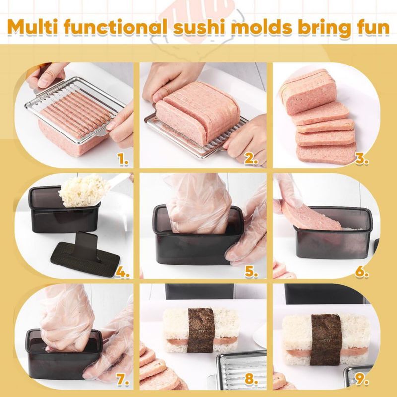 Kit de moldes YONGJUNG 2 unidades + Cortador para Musubi (Champán)