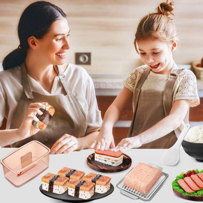 Kit de moldes YONGJUNG 2 unidades + Cortador para Musubi (Champán)