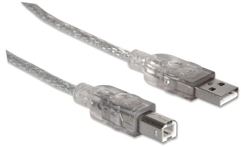 Cable USB MANHATTAN A macho/B macho de 3 m alta velocidad