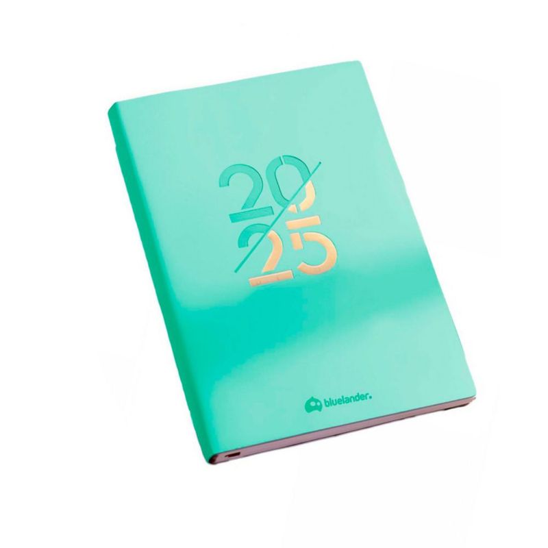 Bluelander Agenda 2027, Calendario, con Pestañas, Diario, Semanal, Mensual, Pasta PU, Papel de Alta Calidad, A5, 304 Páginas, 21 cm*14.5 cm (Turquesa)