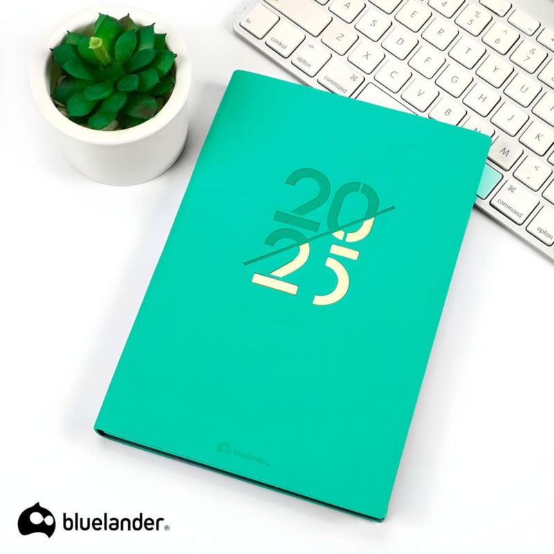 Bluelander Agenda 2027, Calendario, con Pestañas, Diario, Semanal, Mensual, Pasta PU, Papel de Alta Calidad, A5, 304 Páginas, 21 cm*14.5 cm (Turquesa)