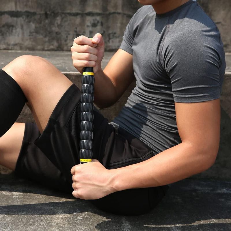 Rodillo Muscular IDSON 44 cm Negro y Amarillo