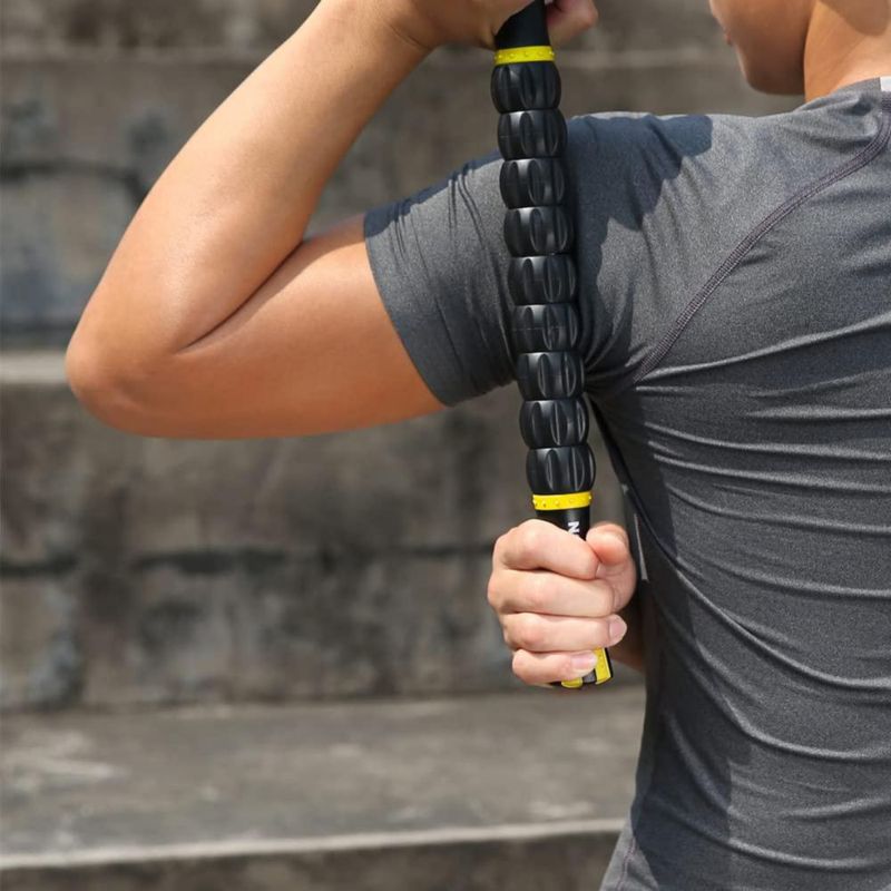 Rodillo Muscular IDSON 44 cm Negro y Amarillo