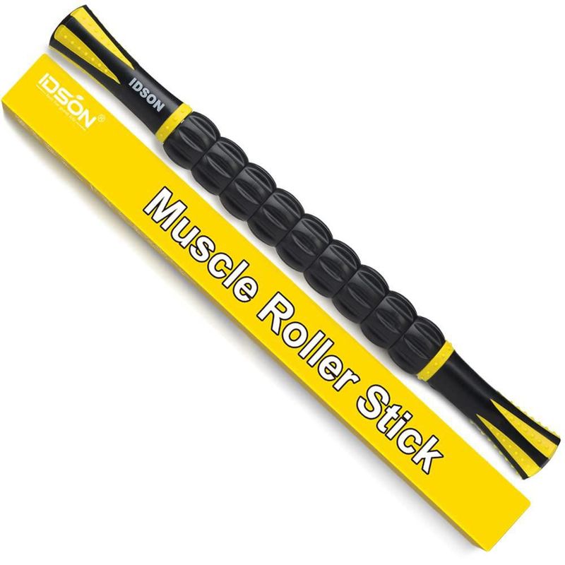 Rodillo Muscular IDSON 44 cm Negro y Amarillo